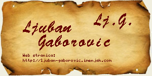 Ljuban Gaborović vizit kartica